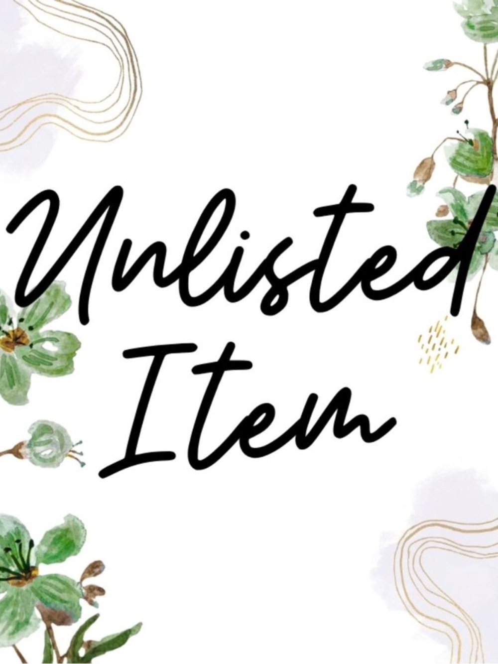 Unlisted Item Graphic Sign - White & Green